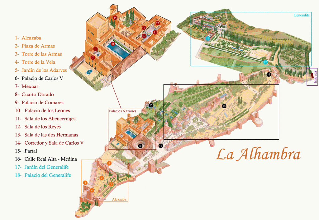 Art, Arq, Alhambra, Granada, Ilustracin, Andaluca, Espaa